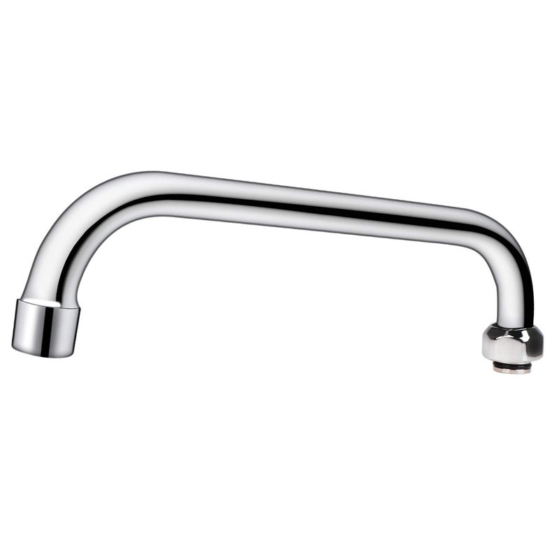 COOLWEST 10 Inch Add-on Swivel Spout for Commercial Faucet Swing Replacement Nozzle for Pre-Rinse Faucet, Brass Constructed, Chrome Finish - Image 1